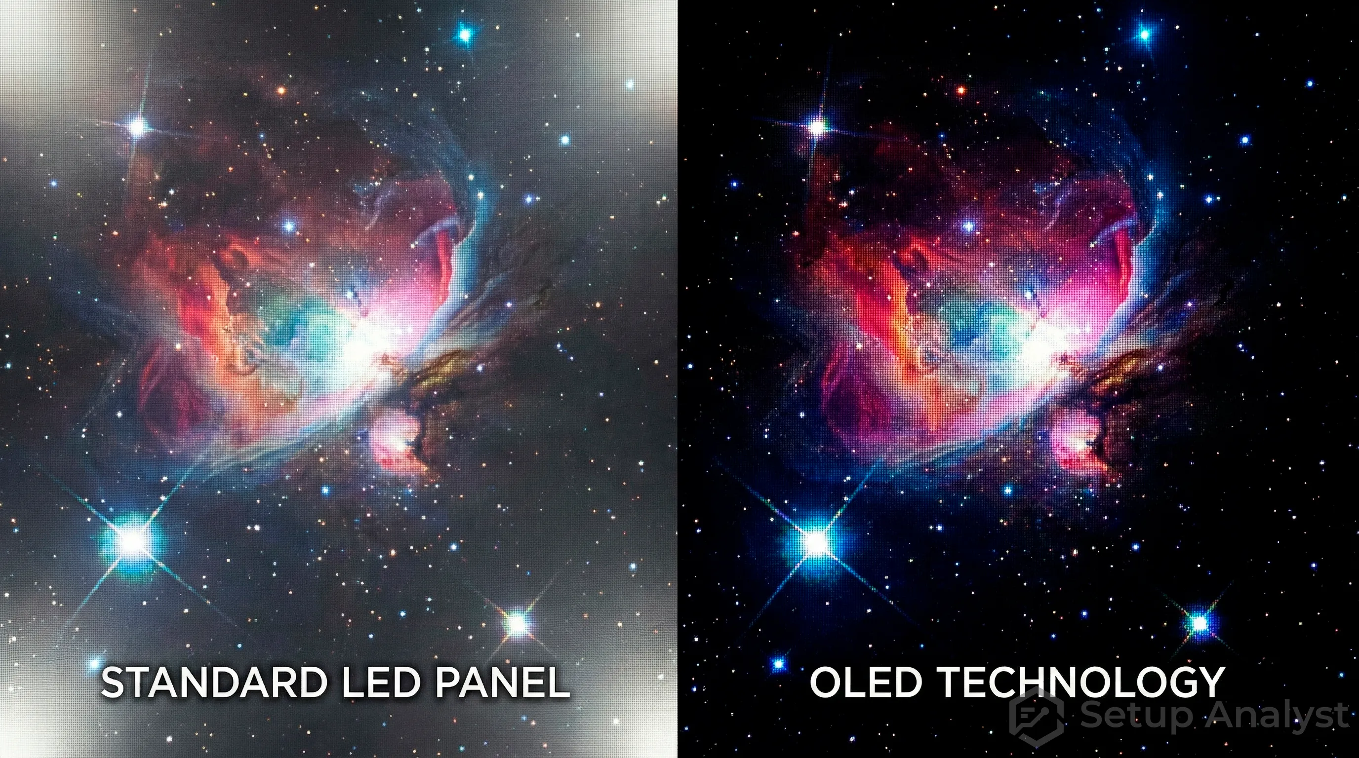 Comparativa OLED vs VA (Nebulosa)